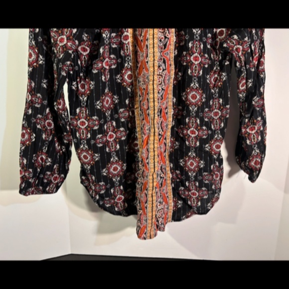 Mason & Belle Peasant Boho Top/Blouse Black/Red/ Multicolor Size S - NWT - Picture 10 of 14